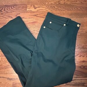 St. John Sport Dark Green Straight Leg Pants size 14